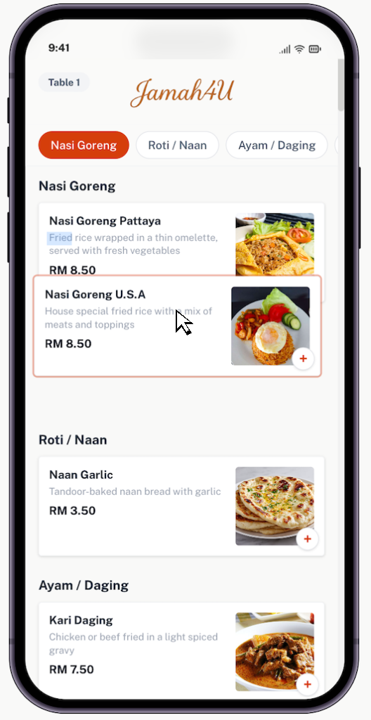 Menu Builder in Jamah4U