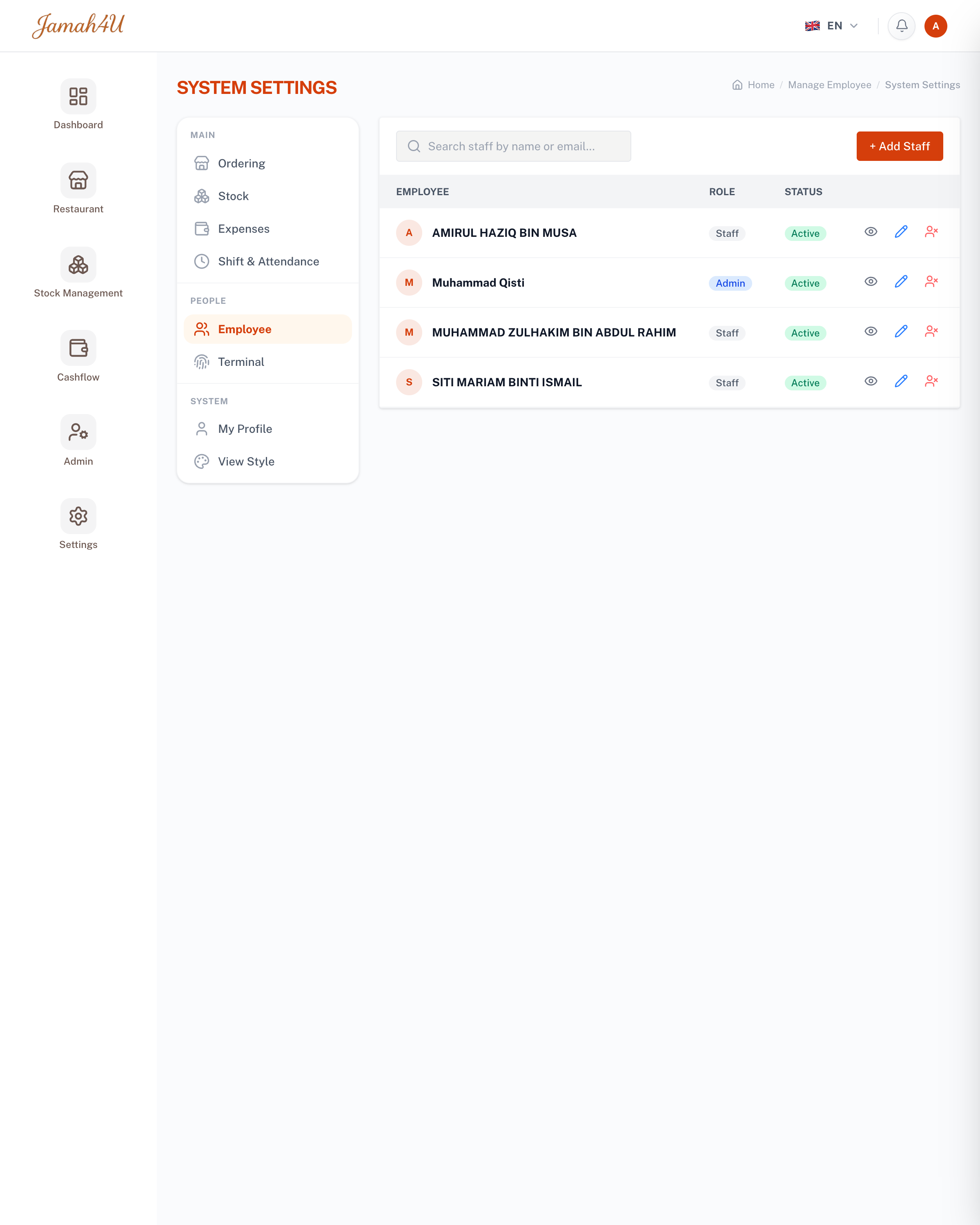 Audit log in Jamah4U